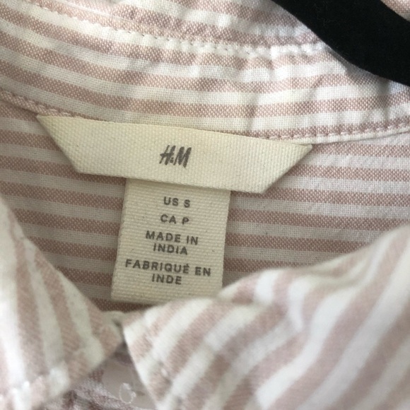 H&M Bundle Striped Button-down Oversized Shirt - Picture 6 of 8